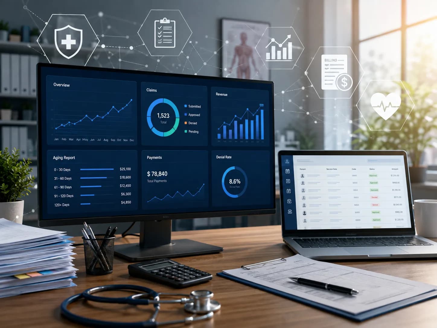 Revenue cycle management services for healthcare