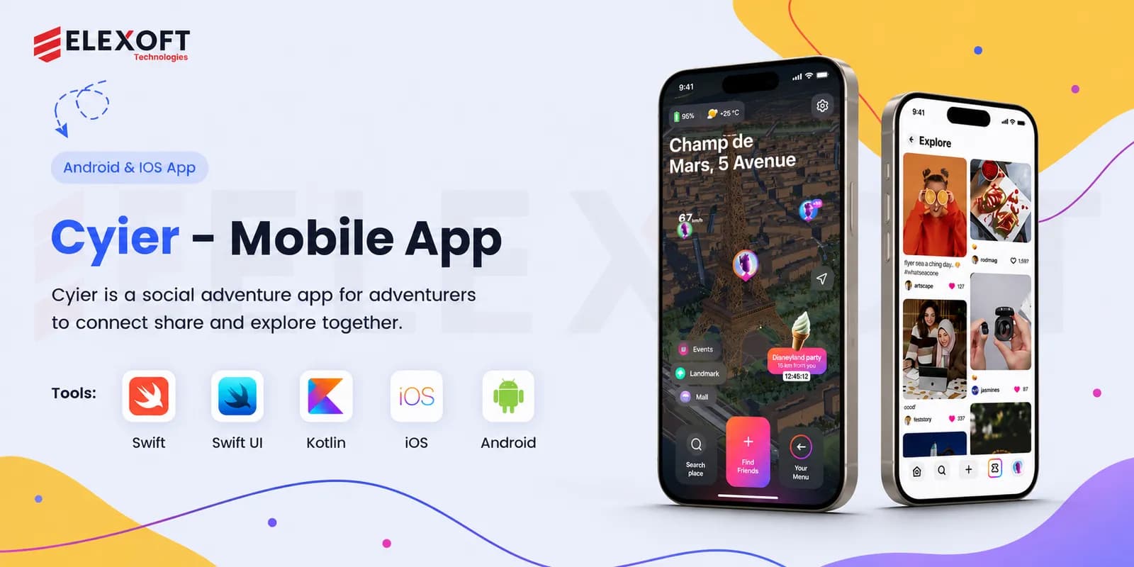 Mobile app development company creating a location-based social discovery app