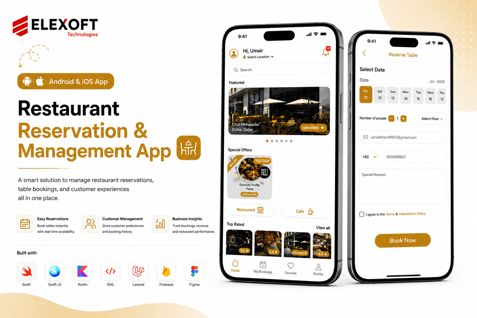 table reservation management app
