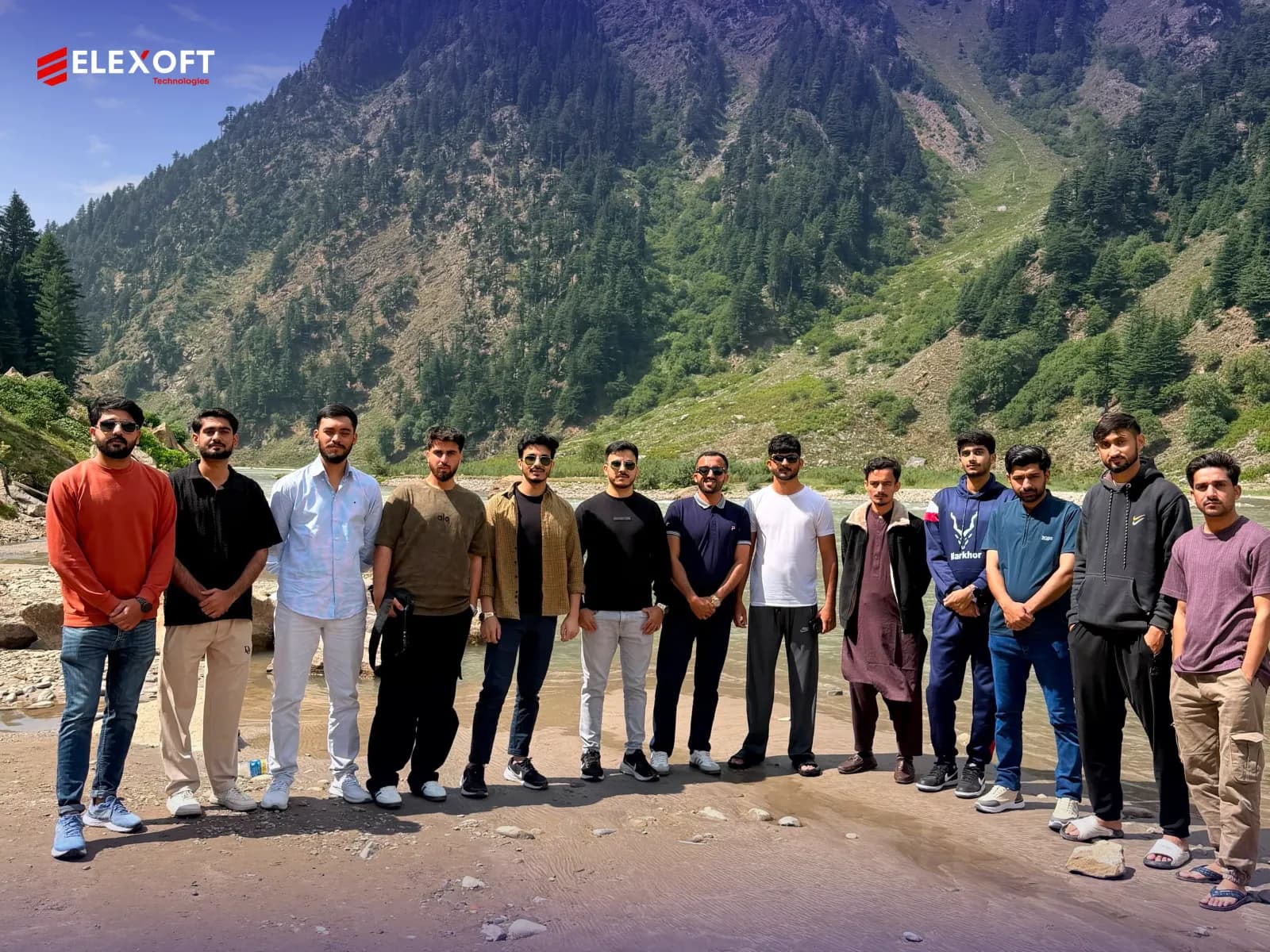 Elexoft team exploring the scenic beauty of Naran