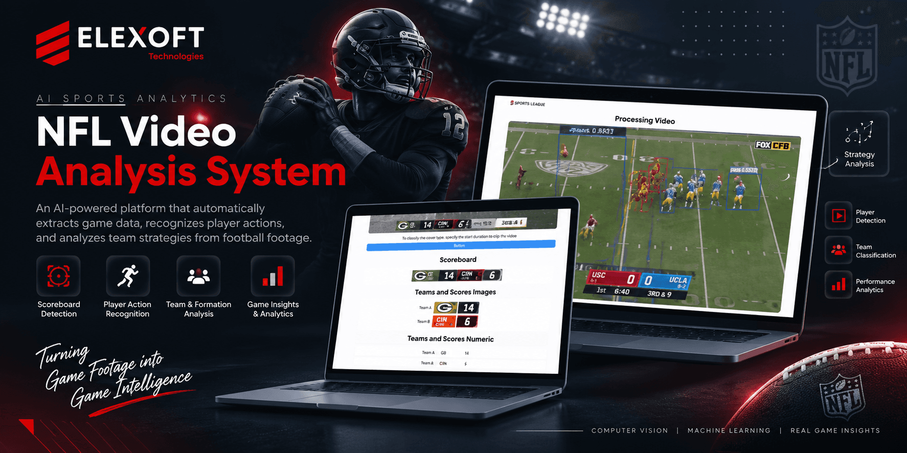 NFL AI Video Score Banner