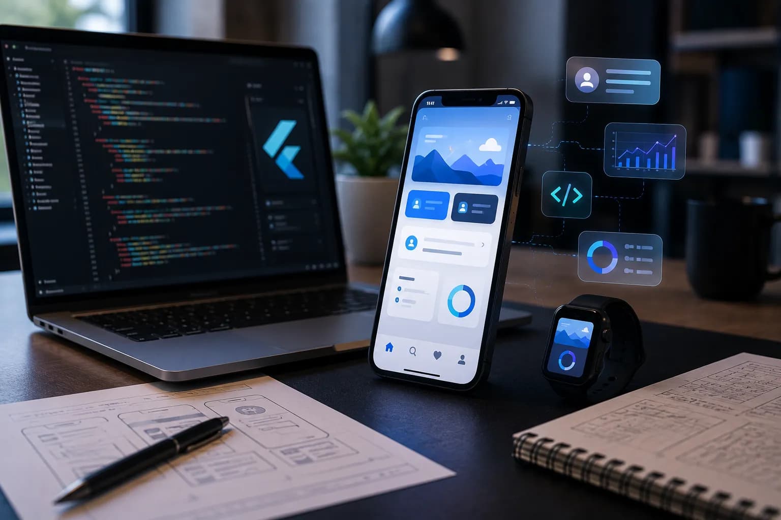 Mobile app development services for Flutter applications