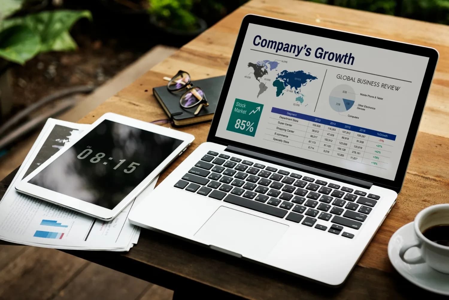 digital laptop working global business concept 1