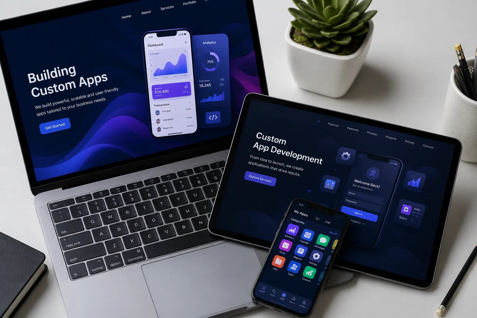 Mobile application development for digital products