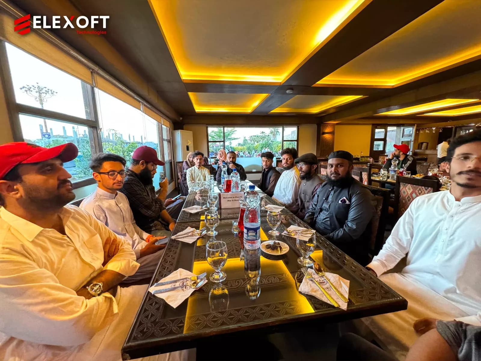 Software engineering company team enjoying an Iftar gathering