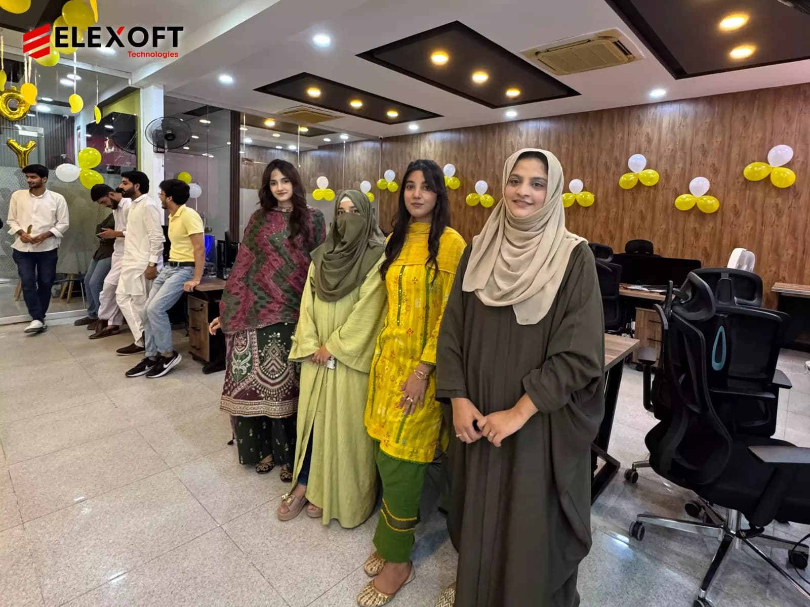 IT company Pakistan team celebrating together at Mango Party