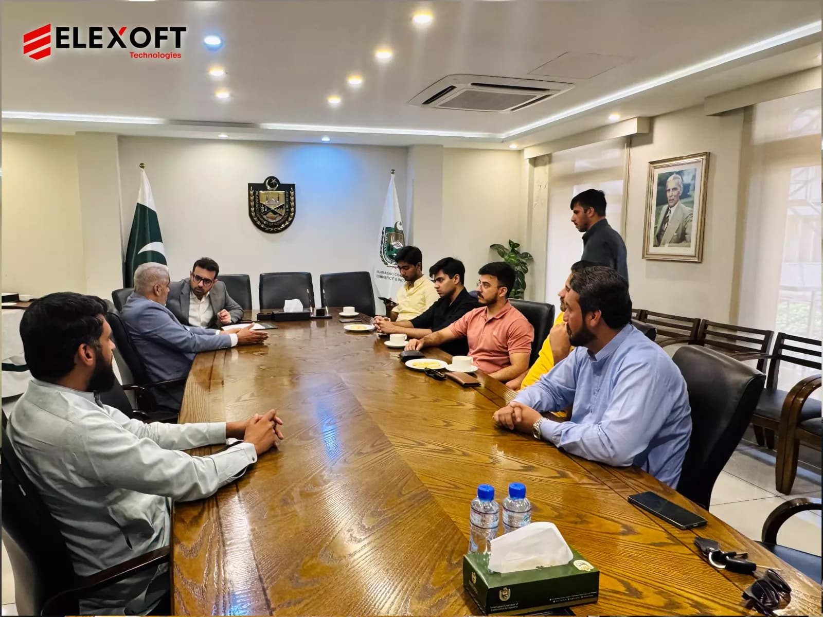 IT services company team collaborating during a business meeting