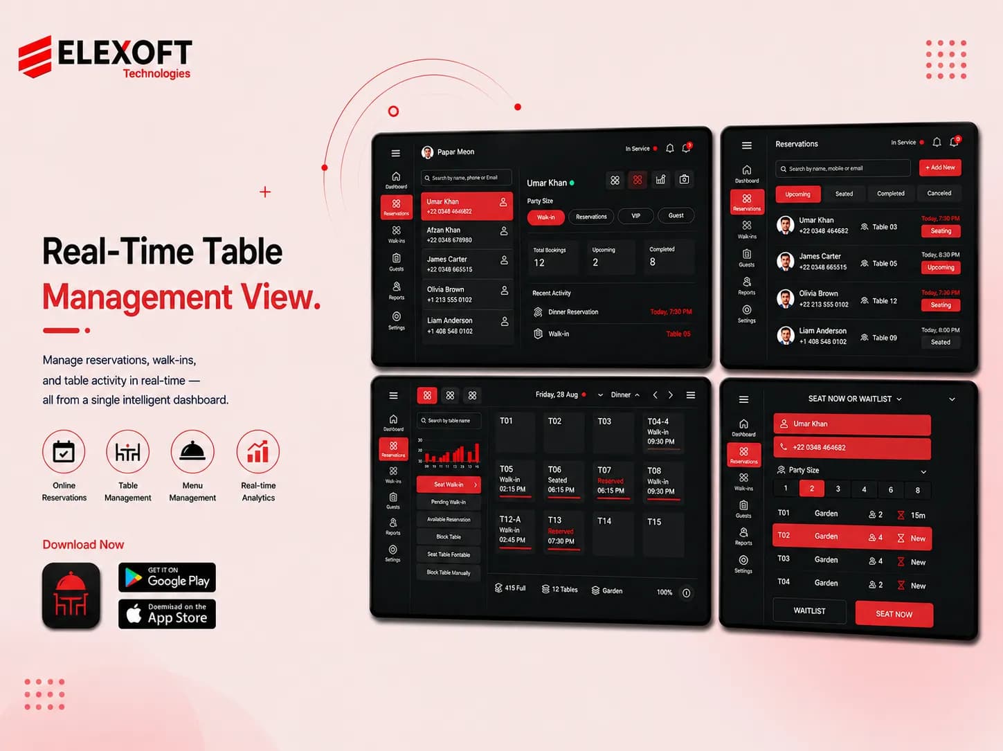Real Time Table Management View