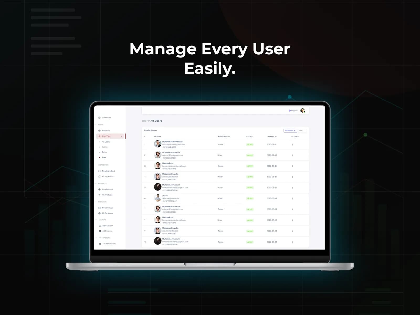 Custom business applications for personalized restaurant ordering