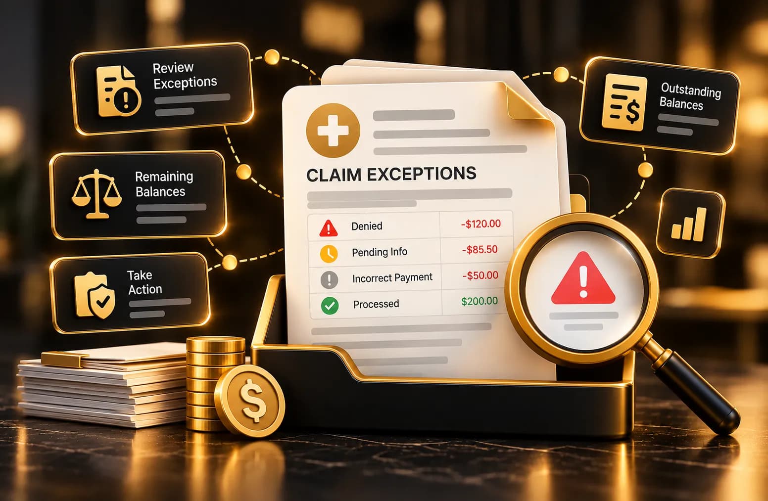 Review Exceptions and Remaining Balances