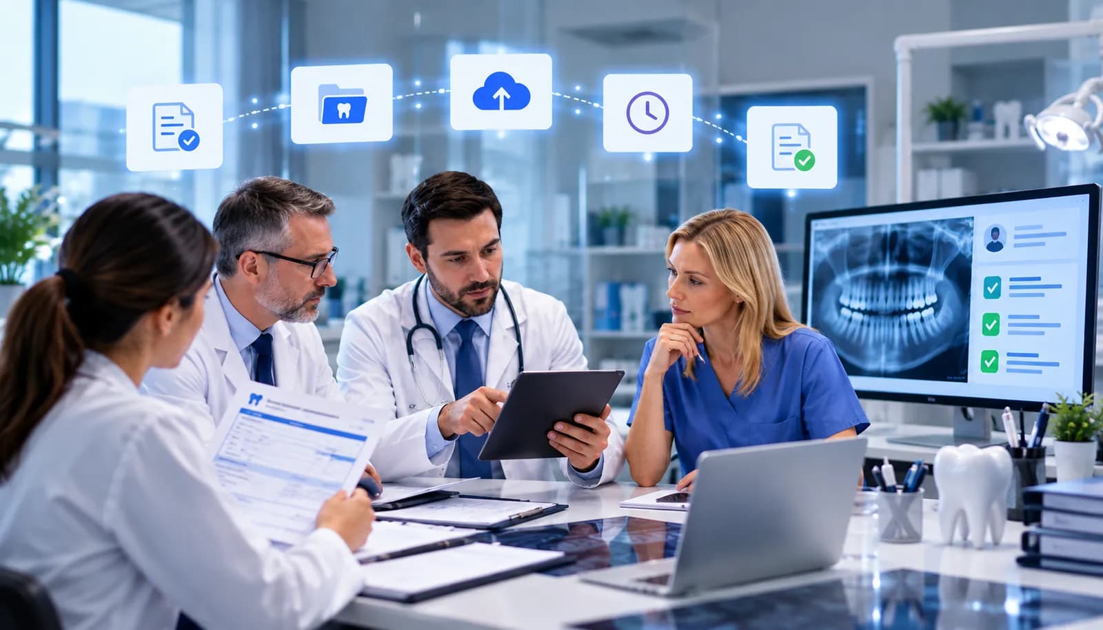 High-Tech Dental Team Consultation