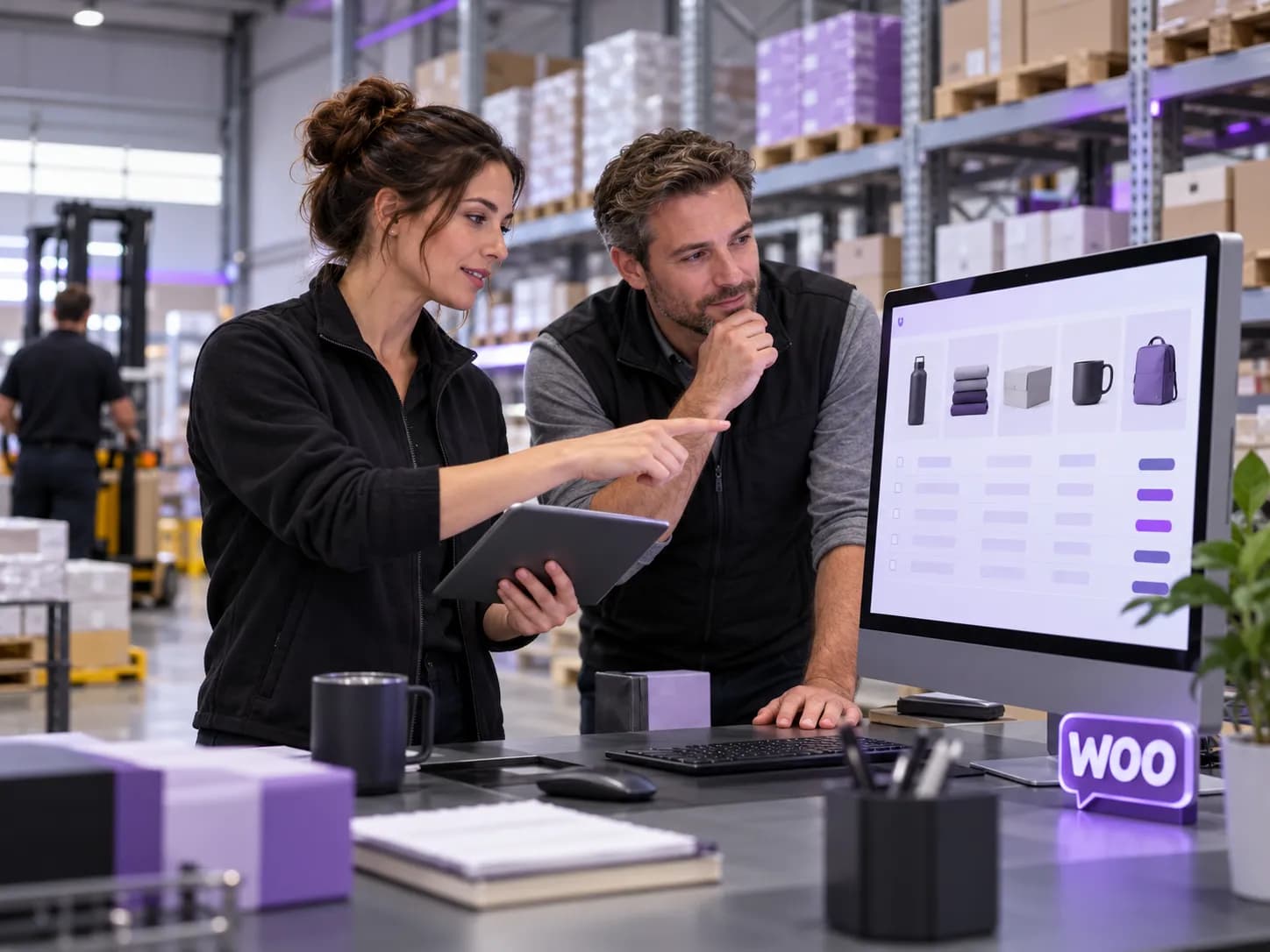 Wholesale colleagues reviewing bulk orders