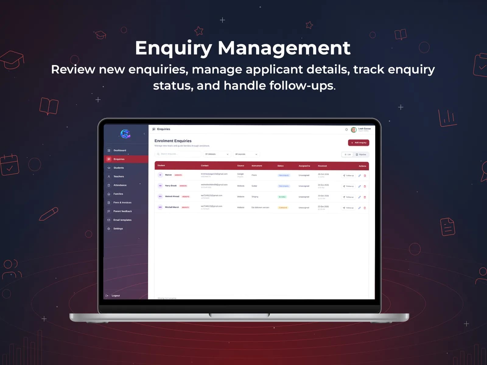 enquiry management