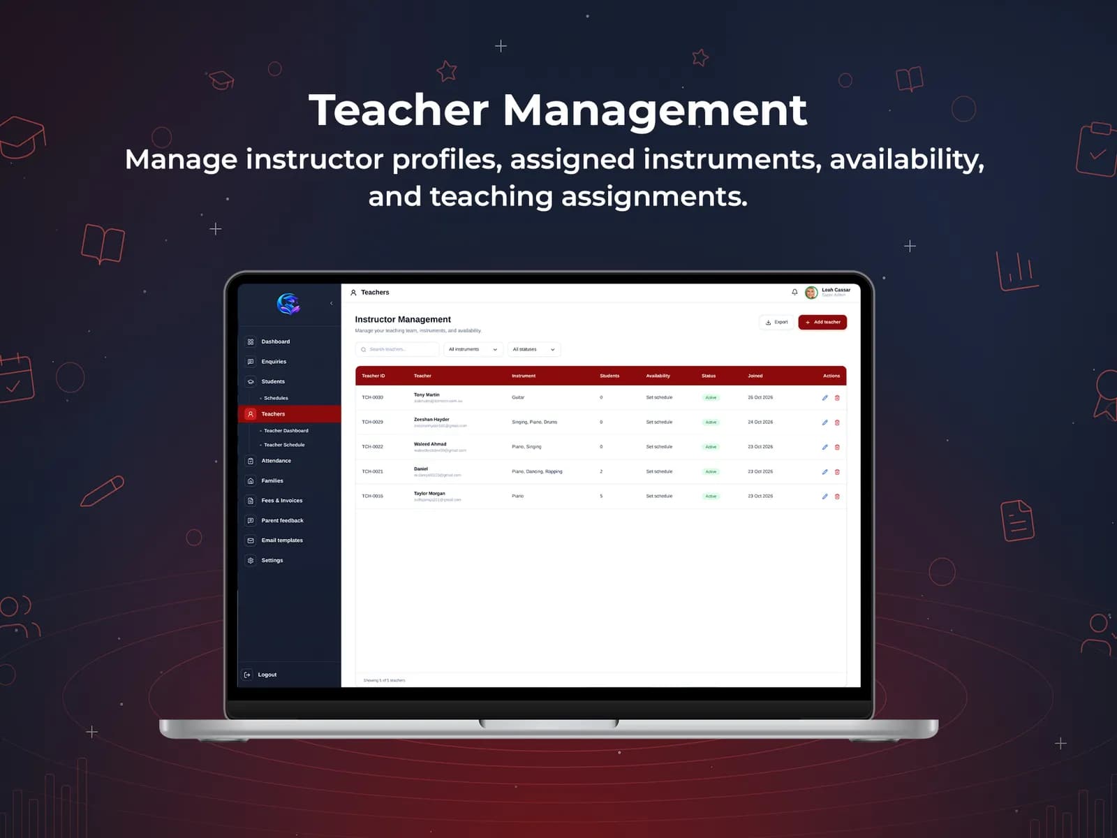 teacher management